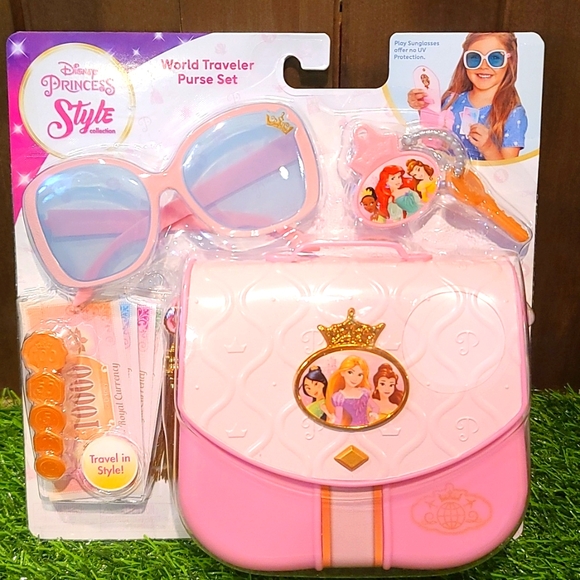 Disney Other - DISNEY Princess World Traveler Purse Set, purse keys sunglass play money NIB NWT